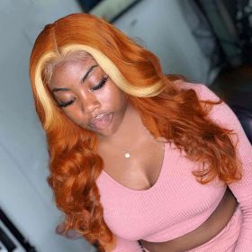 4X4 Human Hair Wig Head Cover Highlights 613 (Option: 2.1density-16inch)