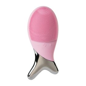 Waterproof High Frequency Vibration Pore Deep Cleansing Facial Cleaner (Color: pink)